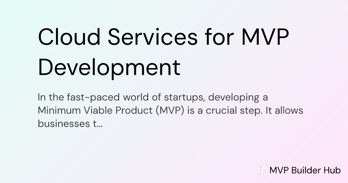 OG Image for Cloud Services for MVP Development