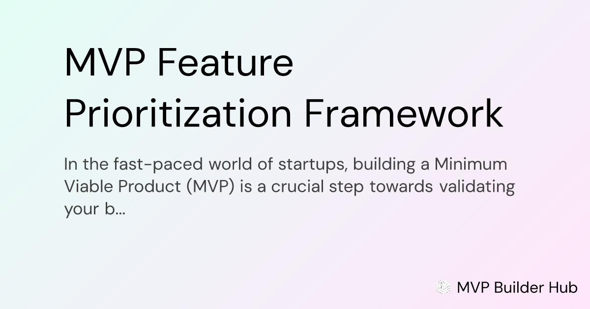 OG Image for MVP Feature Prioritization Framework