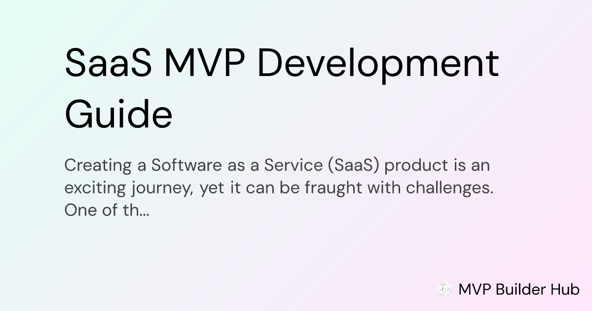 OG Image for SaaS MVP Development Guide